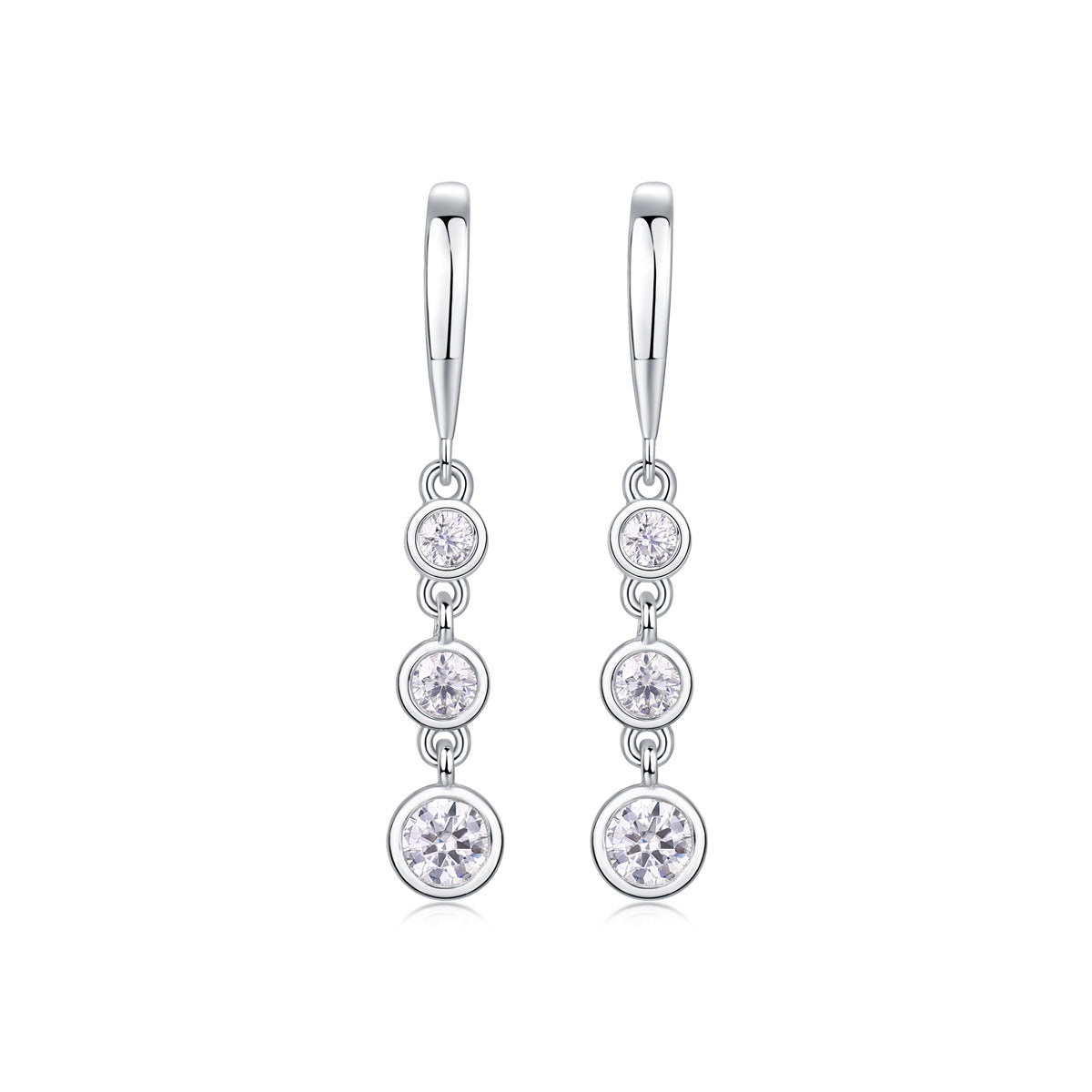 S925 Silver Moissanite Hook Earrings