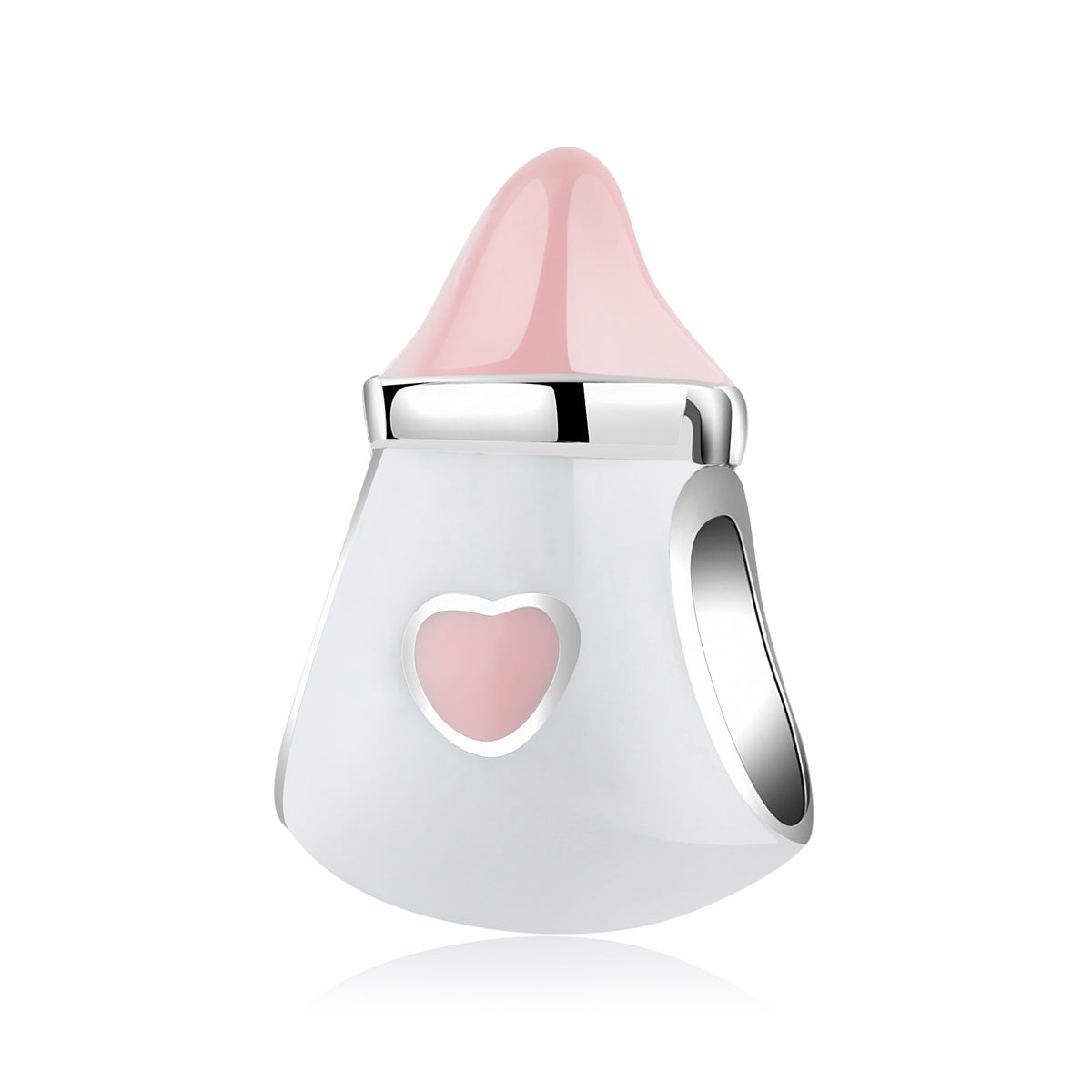 S925 Sterling Silver Baby Bottle Bead Pendant