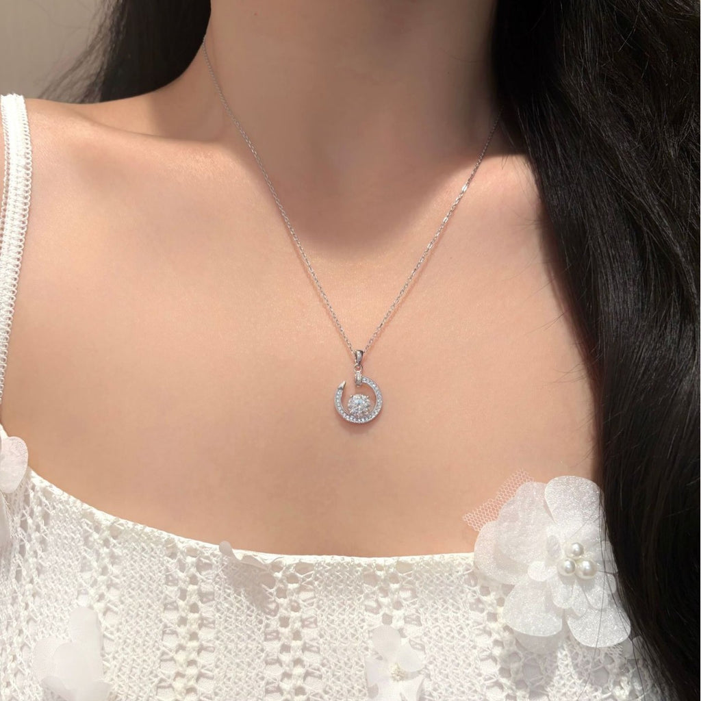 S925 Silver Moissanite Pendant Necklace