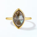 S925 Sterling Silver Gold-Plated Multi-Color Labradorite Rhombus Ring