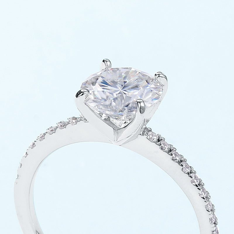 Minimalist S925 Silver Moissanite Ring
