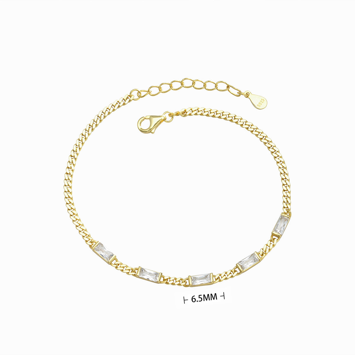 S925 Sterling Silver Cubic Zirconia Bracelet