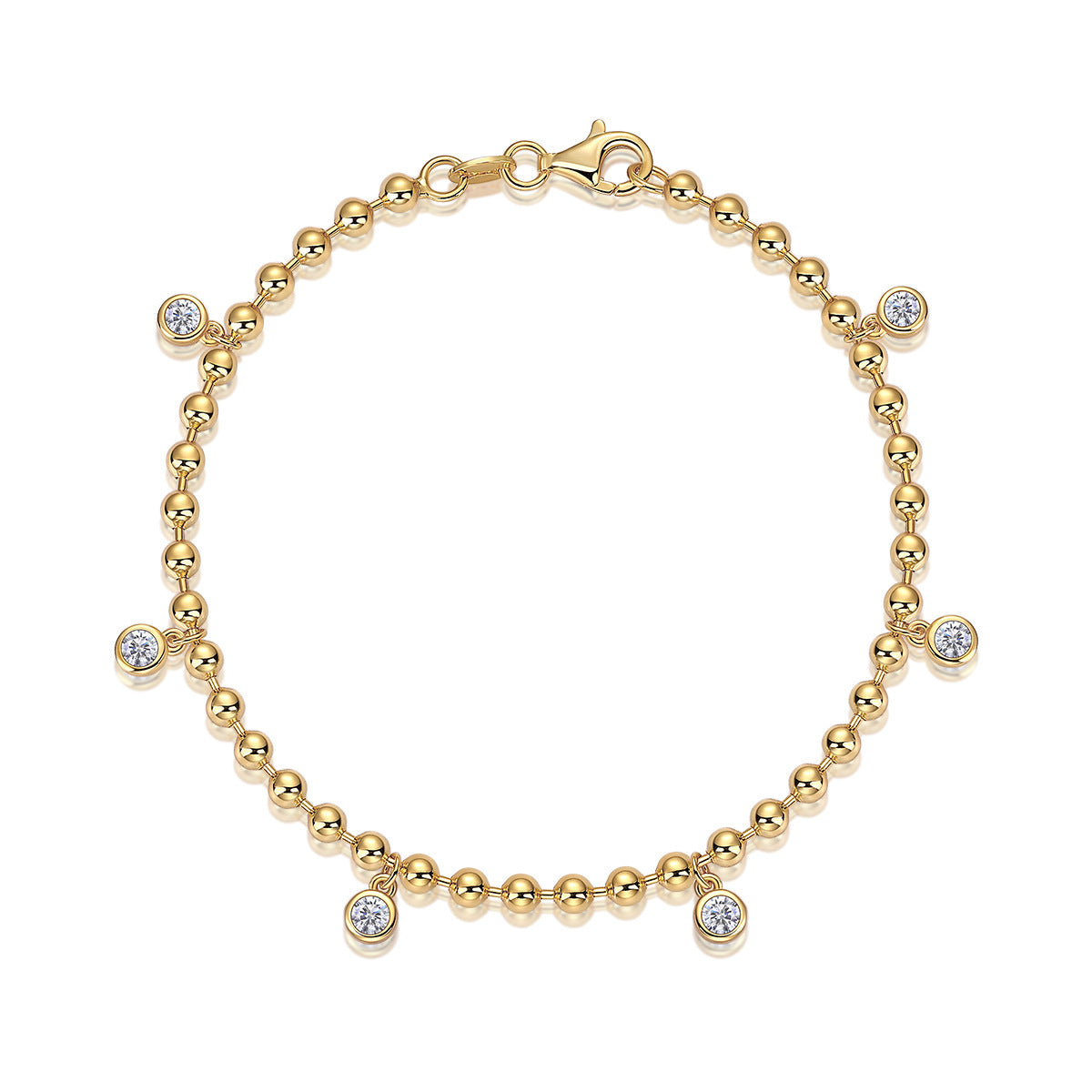 925 Silver Moissanite Cuban Link Bracelet