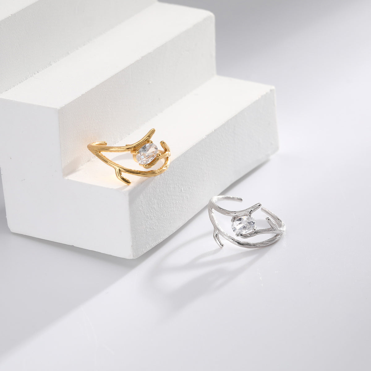 S925 Sterling Silver Ring, Korean Fashion Trendsetter, Exquisite Stone Setting, Adjustable Opening