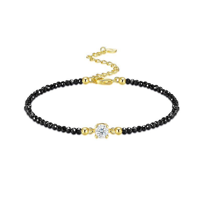 S925 Silver Gold-Plated Moissanite Bracelet (Non-Fading)