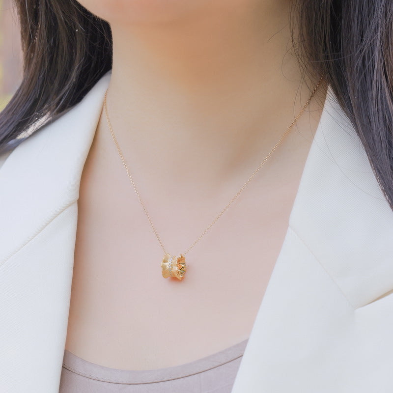S925 Sterling Silver Gold-Plated Zircon Necklace