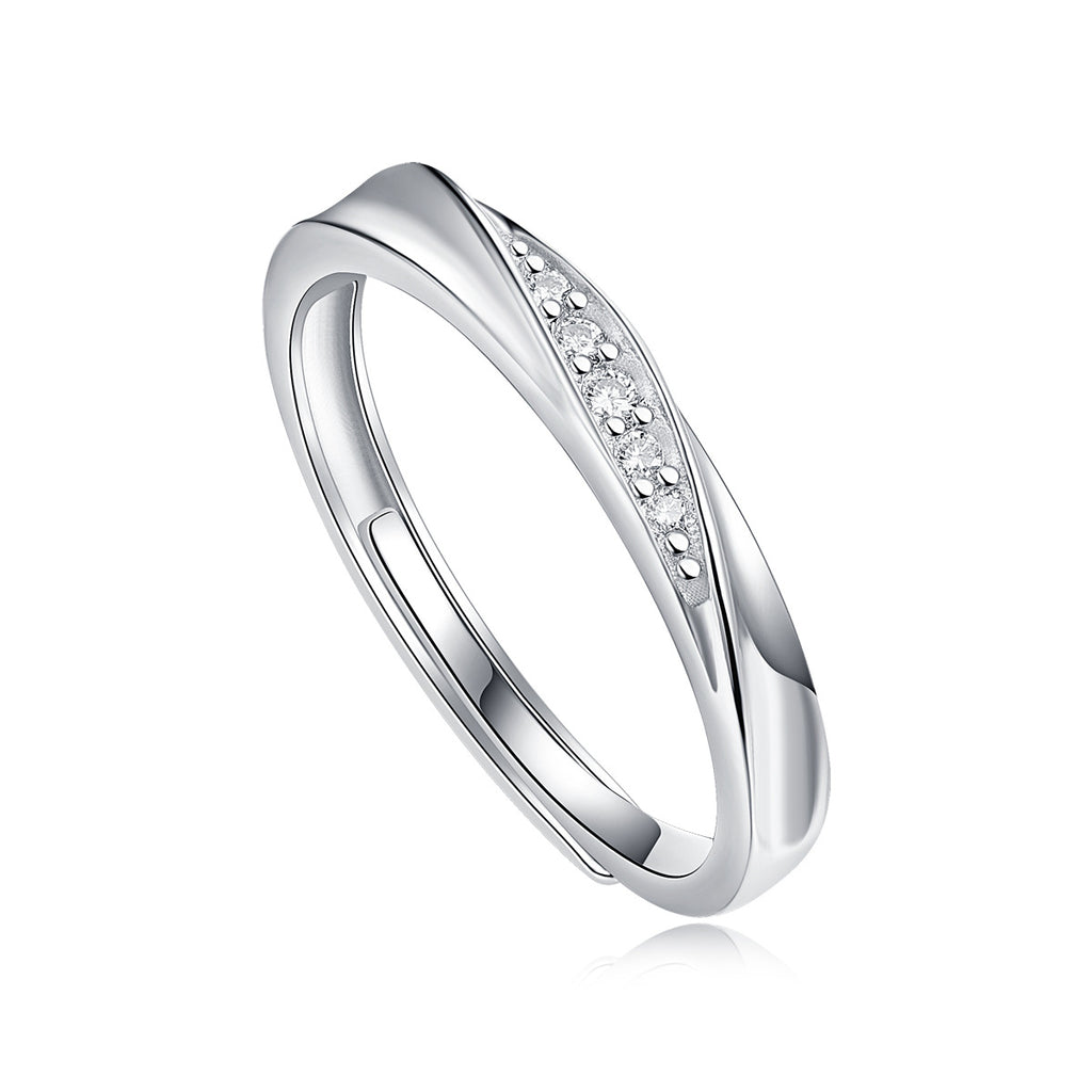 S925 Sterling Silver Moissanite Couple's Rings