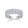 S925 Sterling Silver Moissanite Multi-Layer Ring
