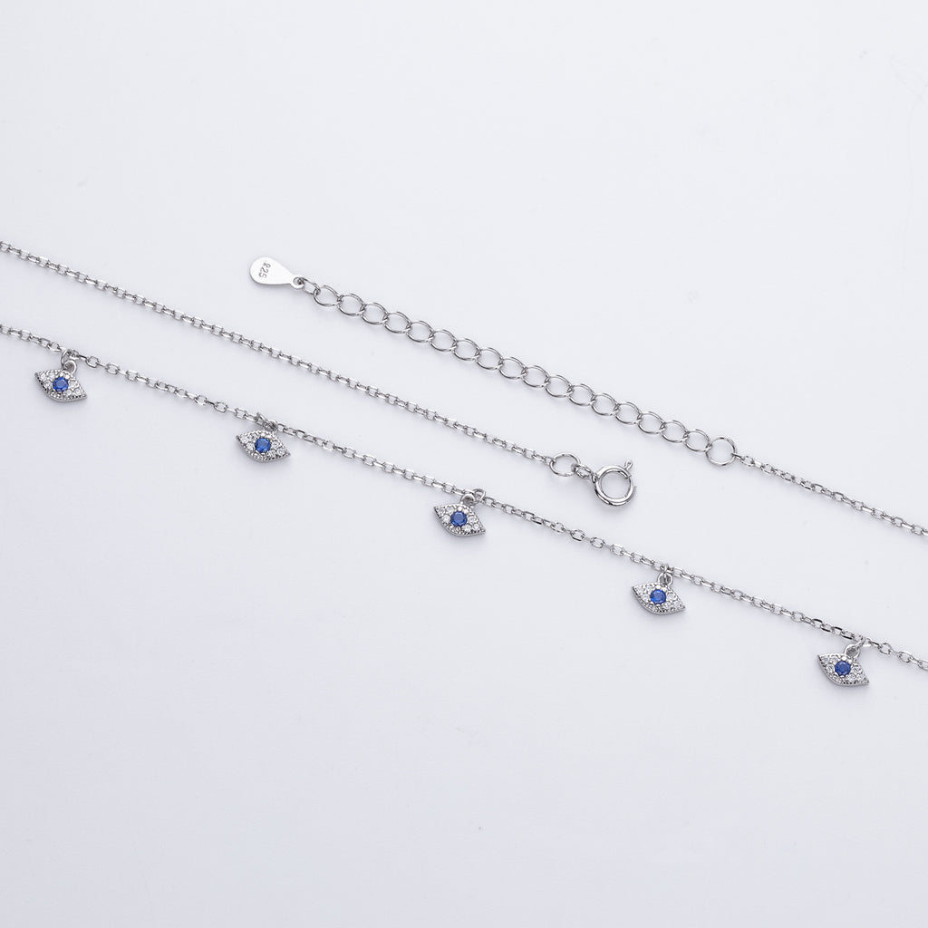 S925 Sterling Silver Fashion Evil Eye Necklace