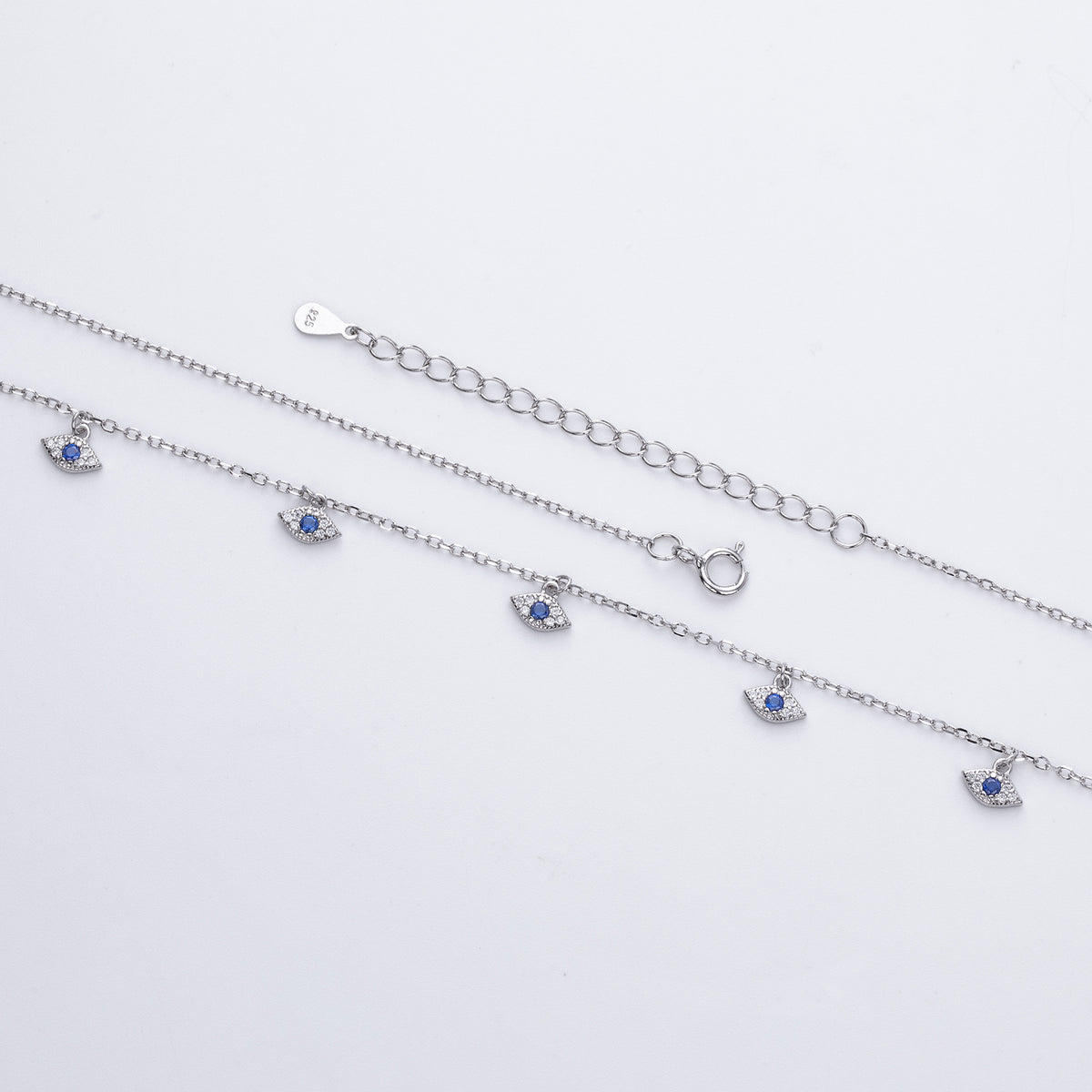 S925 Sterling Silver Fashion Evil Eye Necklace