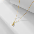 S925 Sterling Silver Drop Zircon Necklace