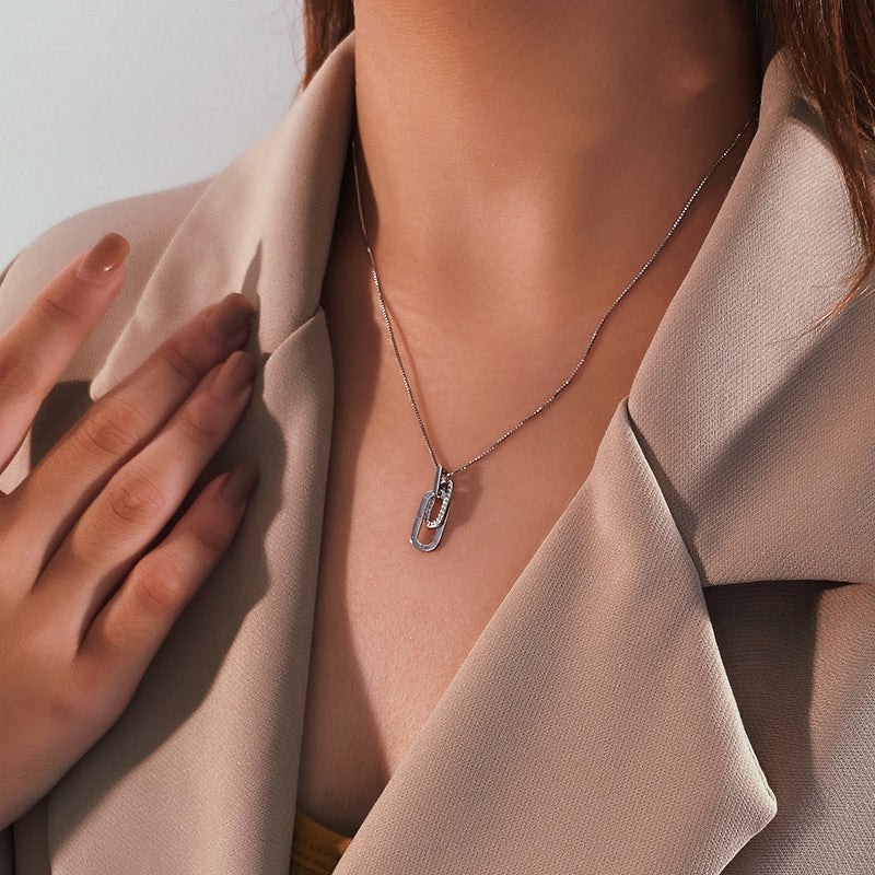 925 Sterling Silver and Zircon Necklace