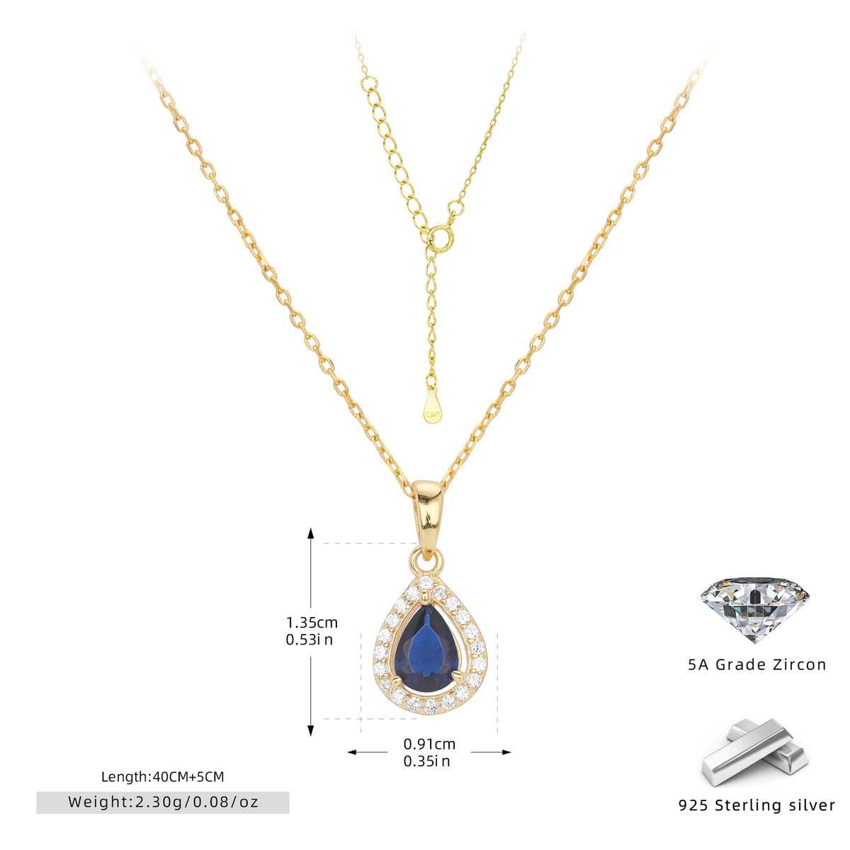 European and American style double-layer zircon earrings and light luxury zircon necklace