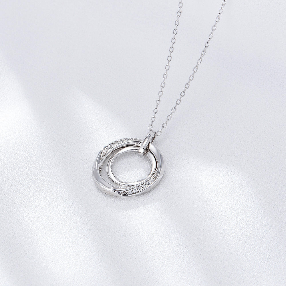 S925 Sterling Silver Zircon Diamond-Studded Necklace