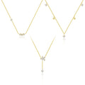 S925 Sterling Silver Sparkling Zircon Necklace