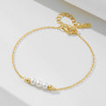 S925 Sterling Silver Beads Pearl Bracelet