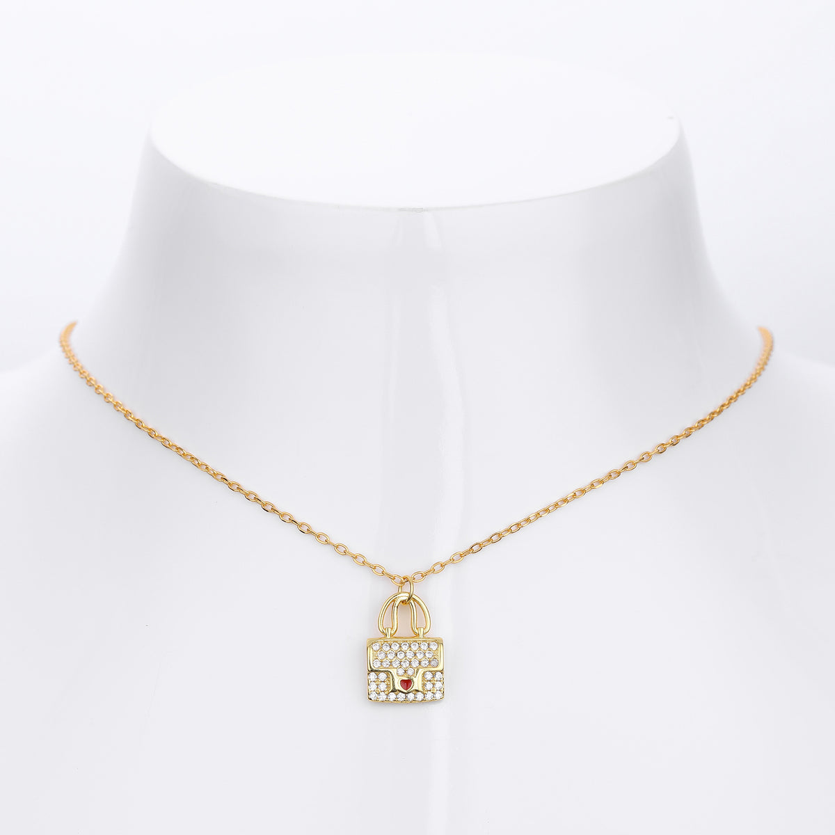 S925 Sterling Silver Fashionable Versatile Zirconia Necklace for Bags