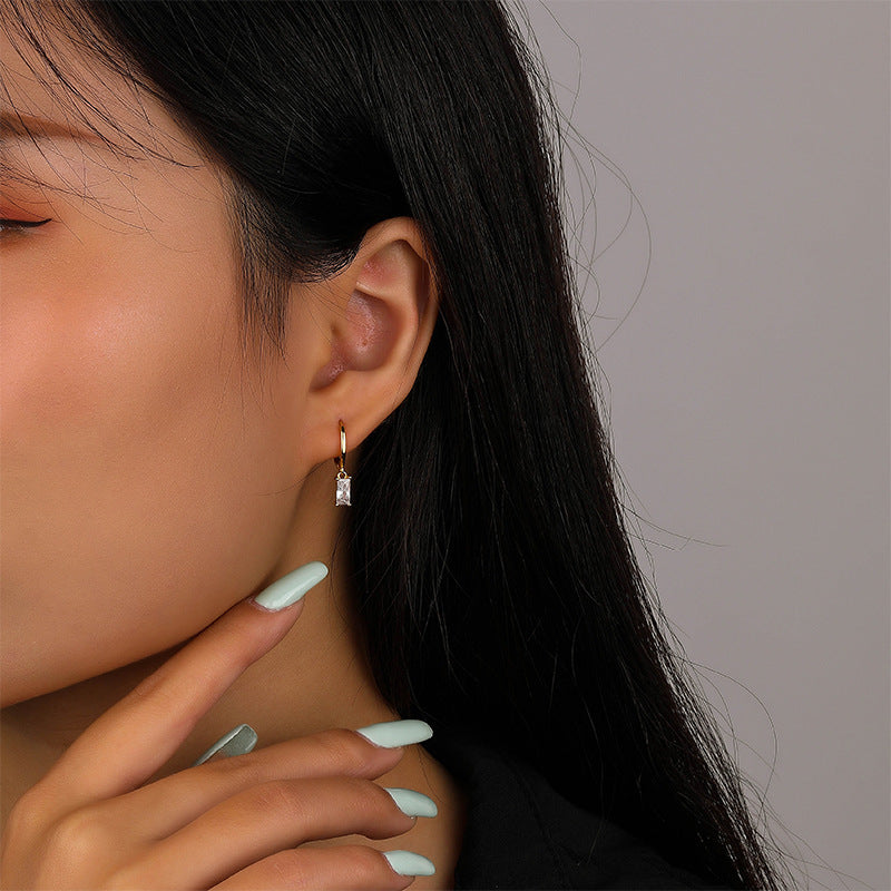925 Sterling Silver Multicolored Zirconia Earrings