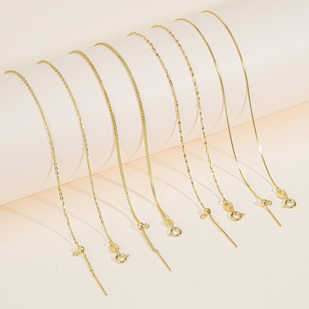S925 Sterling Silver Adjustable Plain Chain (Suitable for DIY)