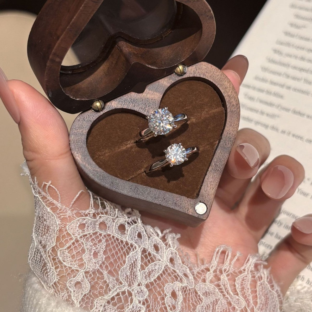 S925 Sterling Silver Moissanite Ring