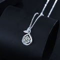 S925 Sterling Silver Moissanite Fishtail Necklace