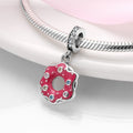S925 Sterling Silver Donut Macaron Pendant
