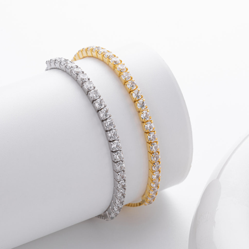 S925 Sterling Silver Diamond-Accented Bracelet