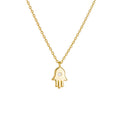 S925 Sterling Silver Creative Evil Palm Zircon Inlaid Necklace