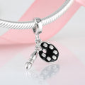 S925 Sterling Silver Art Palette and Paintbrush Pendant