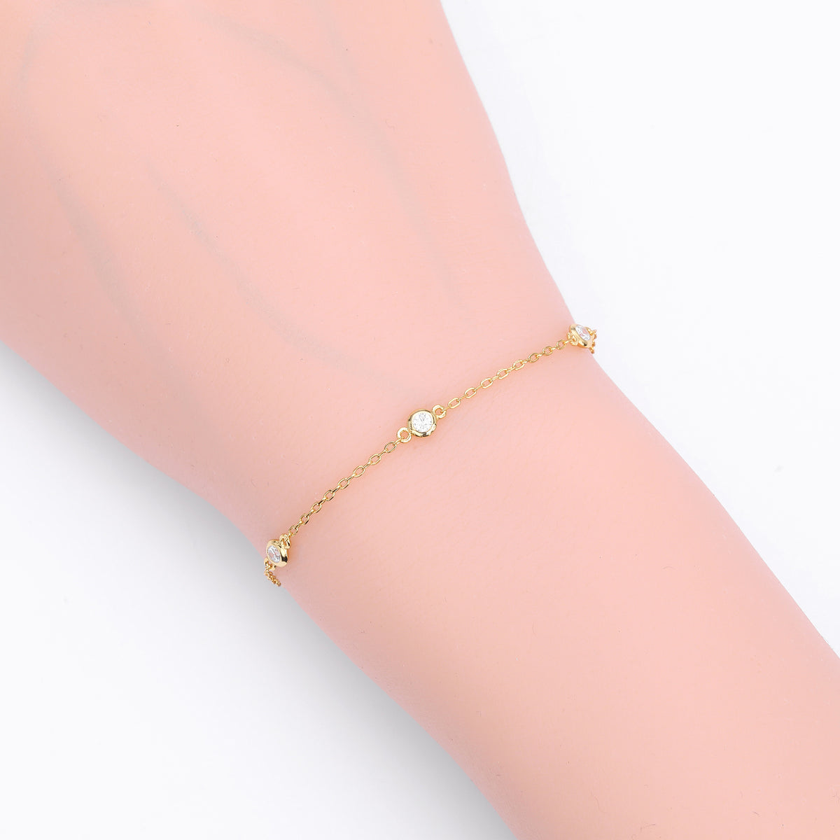 S925 Sterling Silver and Zircon Bracelet