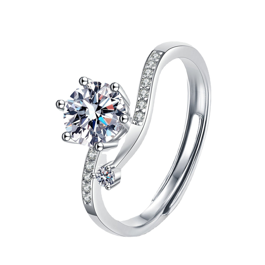 S925 Sterling Silver “Dream Chaser” Moissanite Ring