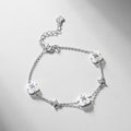 S925 Sterling Silver Four-Leaf Clover Jade Bracelet