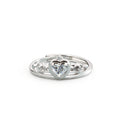 S925 Sterling Silver Heart-Shaped Crown Moissanite Ring