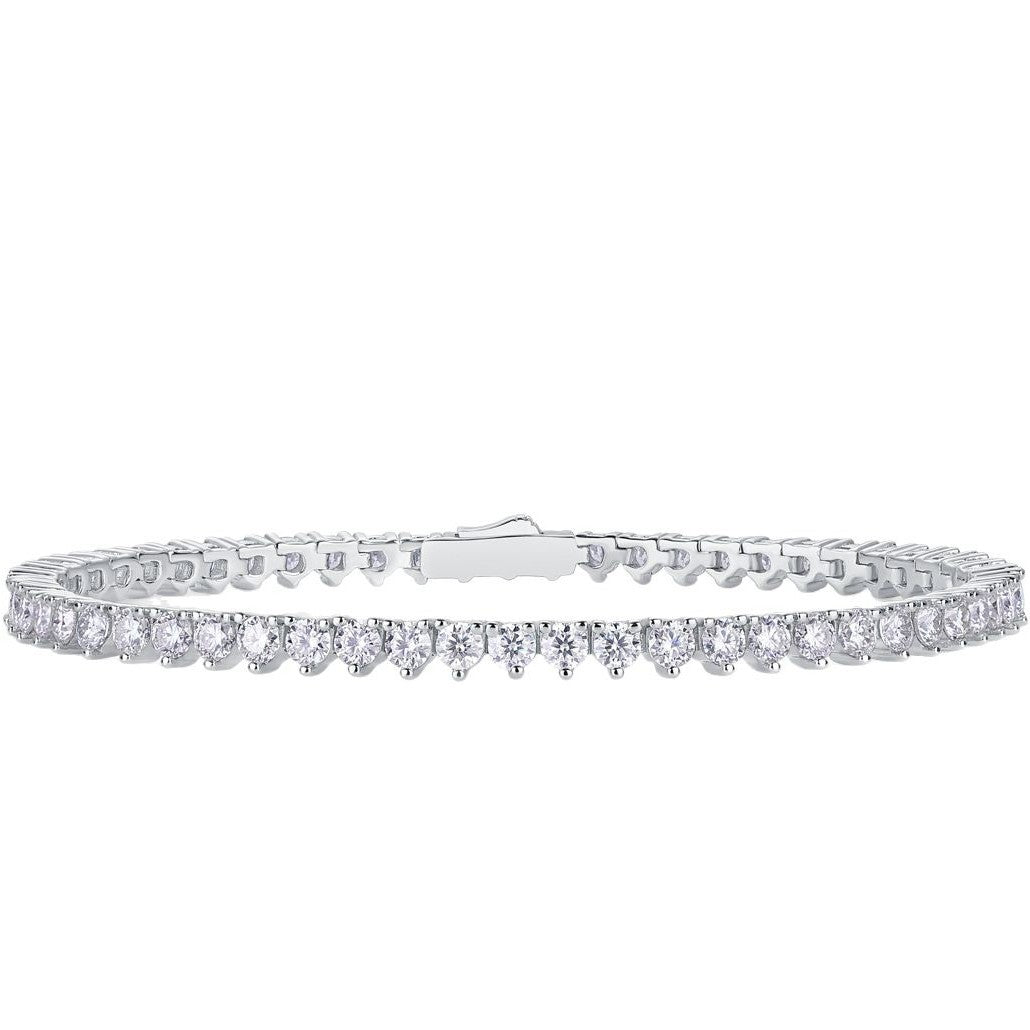 New S925 Sterling Silver Moissanite Bracelet
