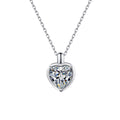 S925 Sterling Silver Moissanite Heart-Shaped Pendant Necklace