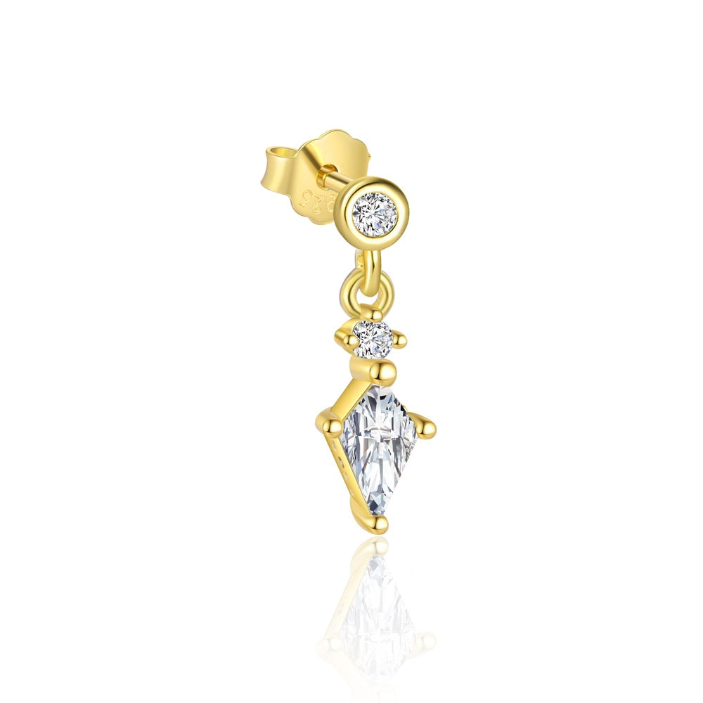 S925 Sterling Silver Tassel and Zircon Stud Earrings