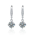 Elegant 925 Sterling Silver Moissanite Hook Earrings