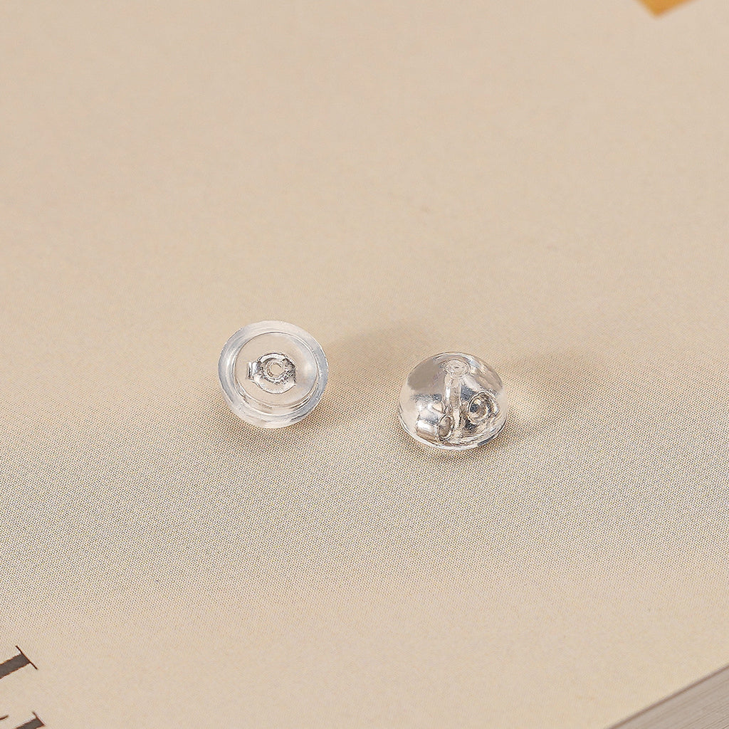 S925 Silver and Silicone Earring Backs – Non-Slip Earring Accessory