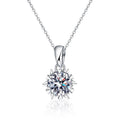S925 Sterling Silver Moissanite Six-Pointed Star Snowflake Necklace