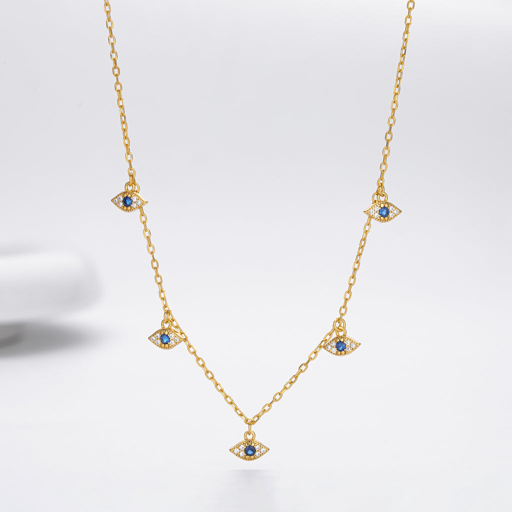 S925 Sterling Silver Fashion Evil Eye Necklace
