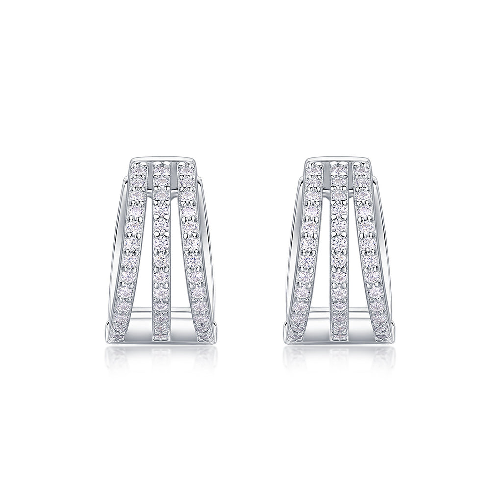 S925 Silver Long Moissanite Earrings