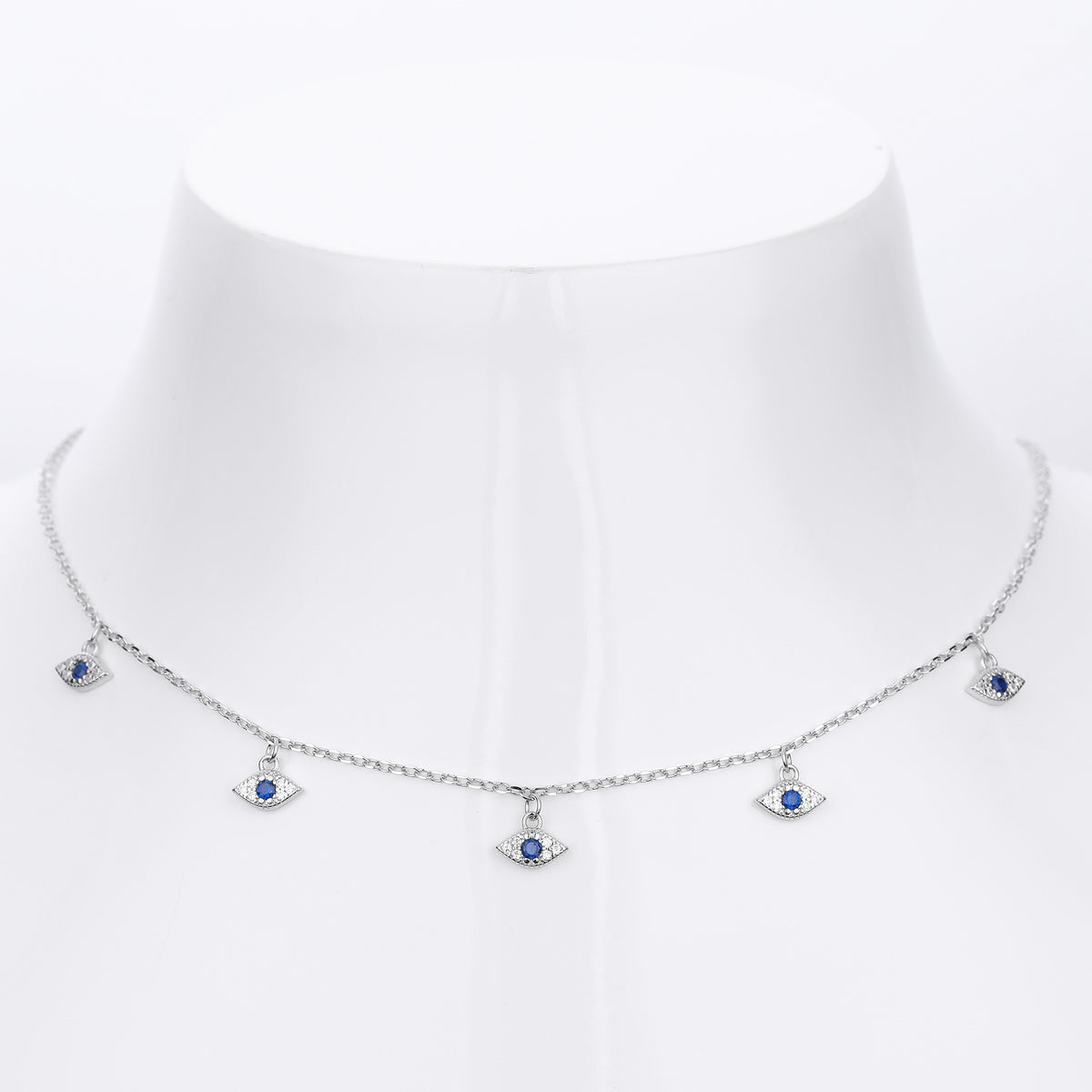 S925 Sterling Silver Fashion Evil Eye Necklace