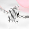 S925 Sterling Silver Suitcase Bead Pendant