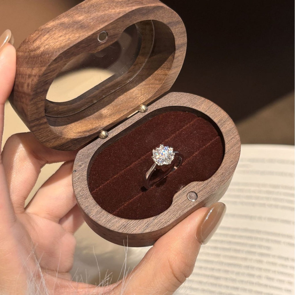 S925 Silver Moissanite Snowflake Ring