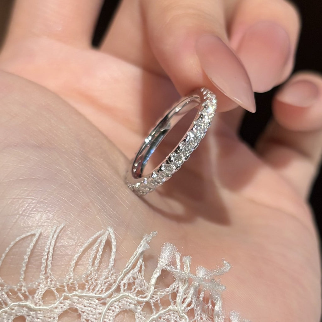 S925 Sterling Silver Moissanite Ring