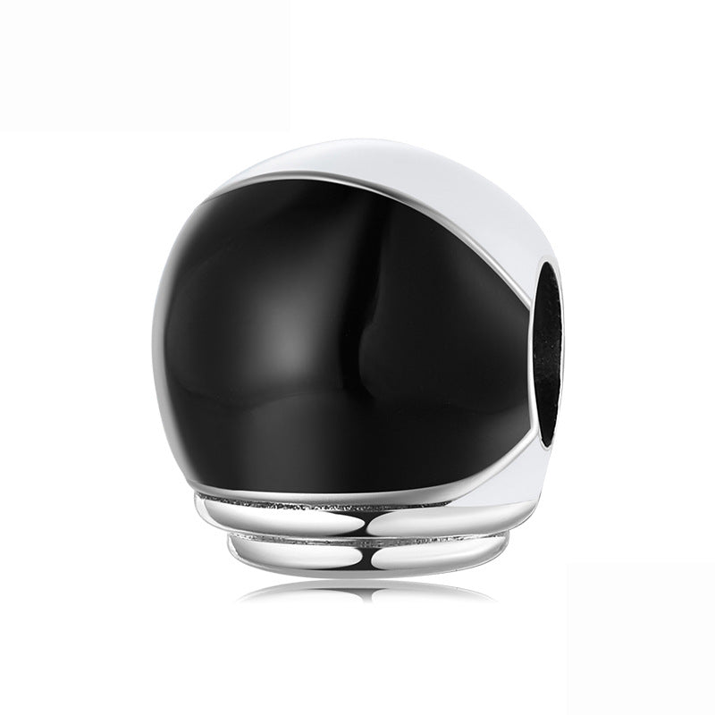 S925 Sterling Silver Astronaut Helmet Bead Pendant