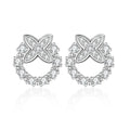S925 Sterling Silver Moissanite Hoop Stud Earrings