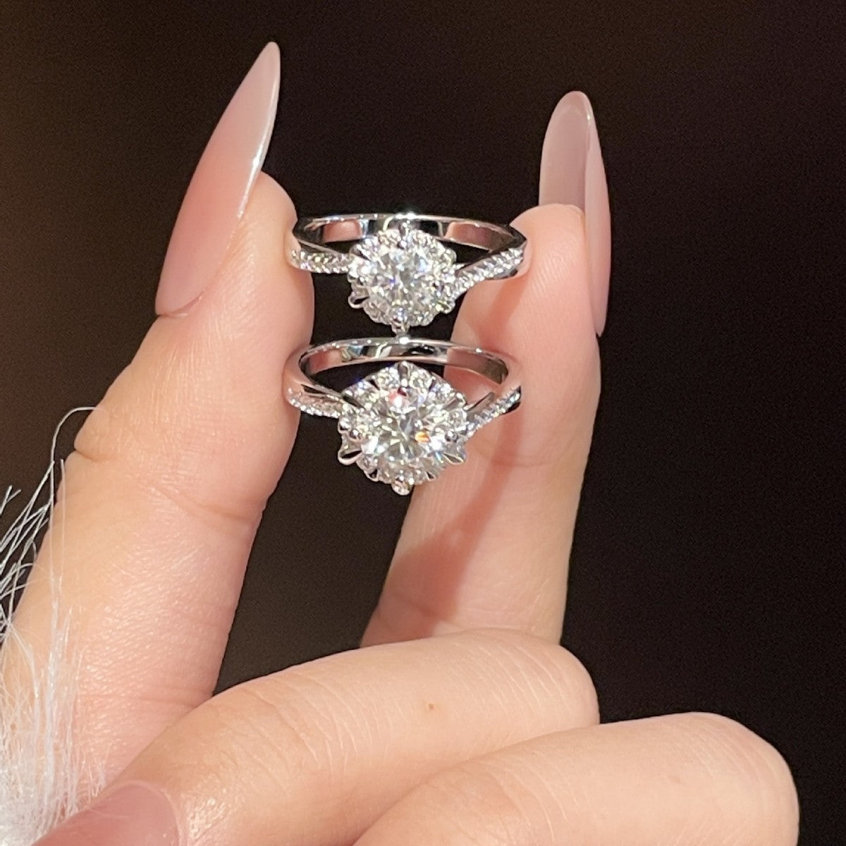S925 Sterling Silver Moissanite Ring