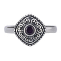 S925 Sterling Silver Halloween Ring with Antiqued Pattern