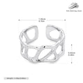 S925 Sterling Silver Fashionable and Unique Wrinkled Irregular Ring